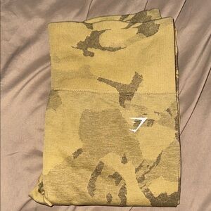 Set of Gymshark Leggings and top - Gold or mustard yellow and Brown